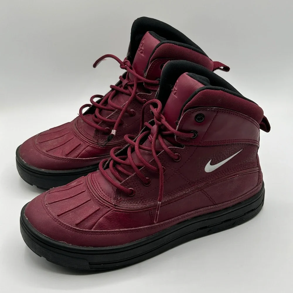 Nike Woodside 2 High ACG Kids 7Y Maroon Duck Boots 524872-602 Streetwear Hiking